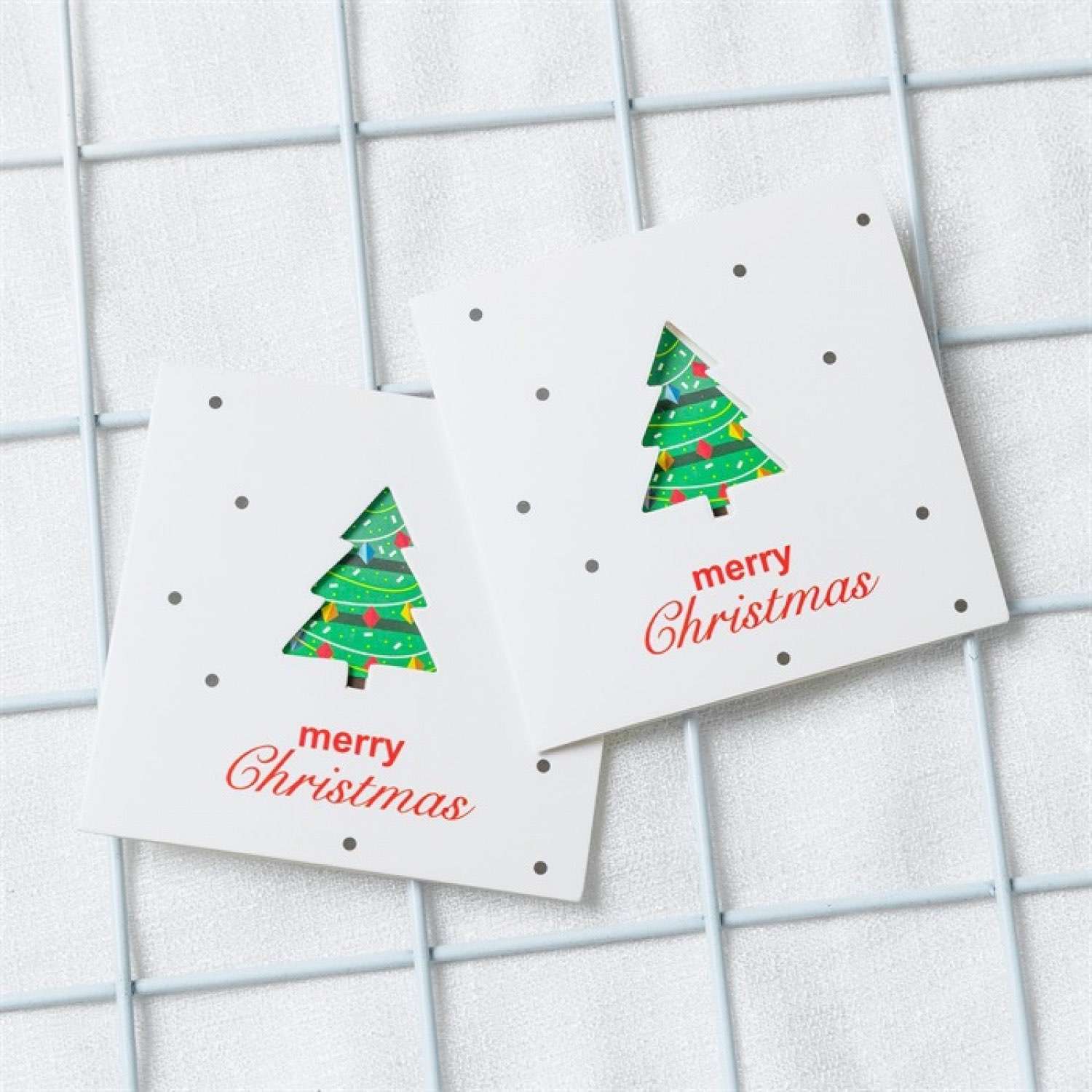 Cute Christmas Card Square Greeting Card Trifold 